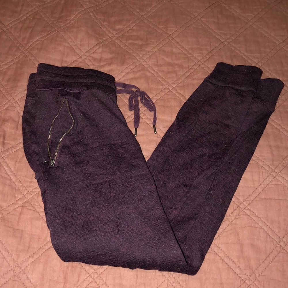 Burgundy joggers